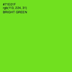 #71E01F - Bright Green Color Image
